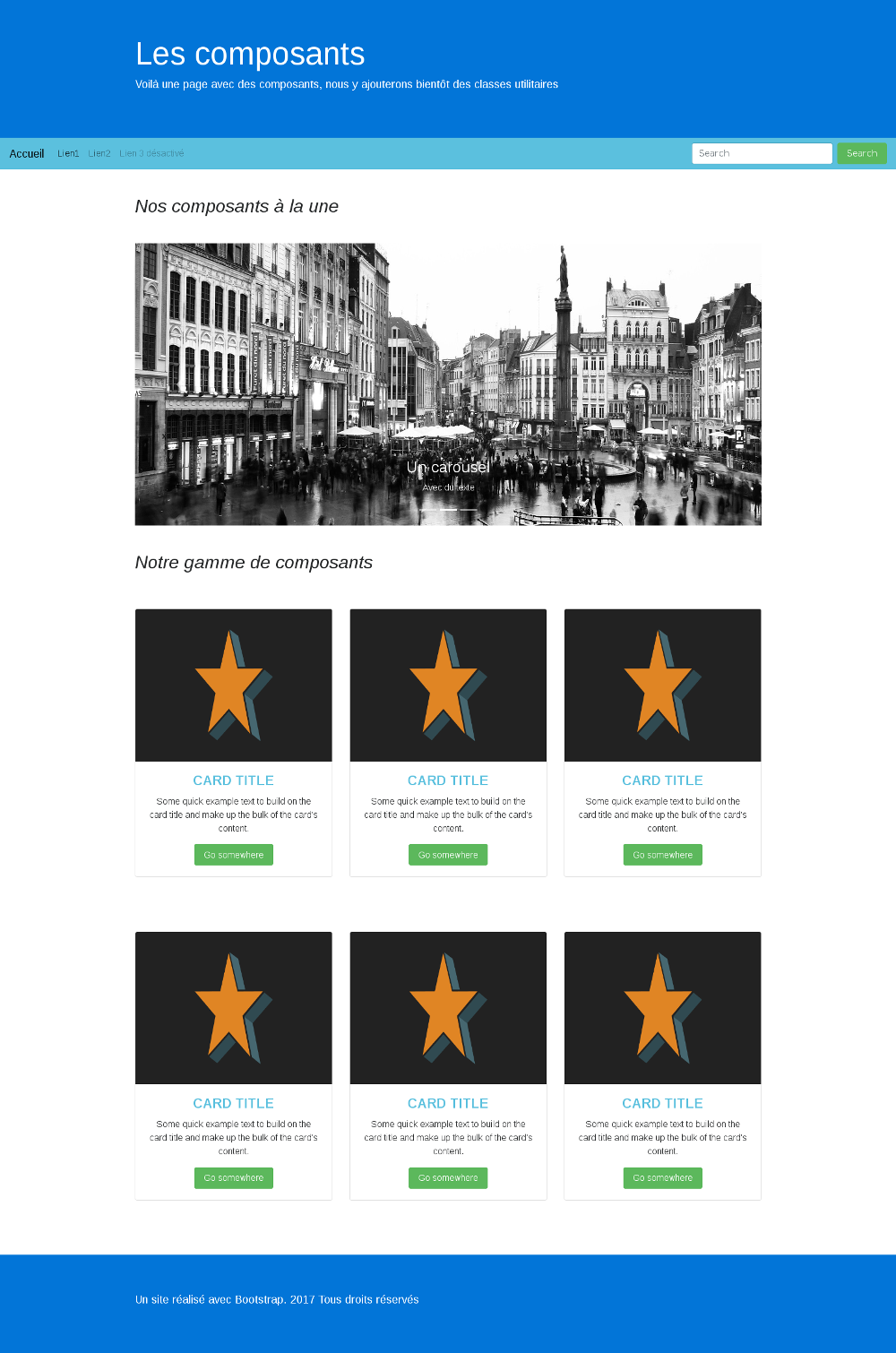 résultat page Bootstrap avec classes utilitaires